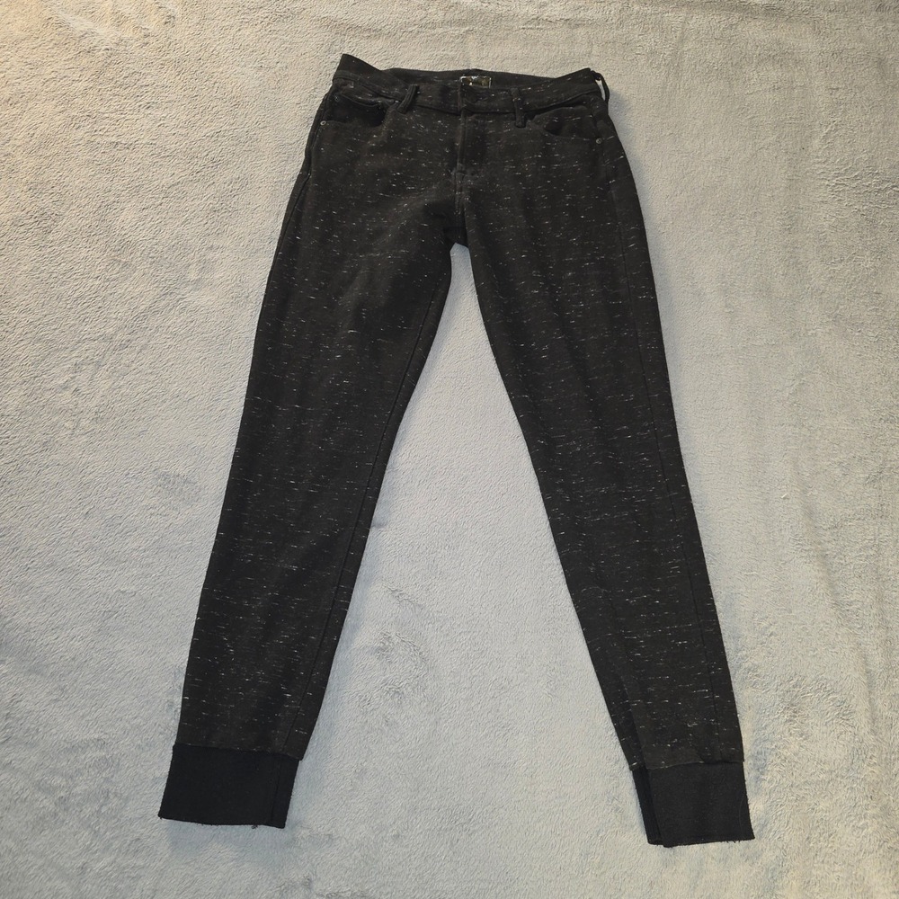 Mother The Trainer Sky Pirate Joggers Black Space Dye Pants 1191-220 Size 25